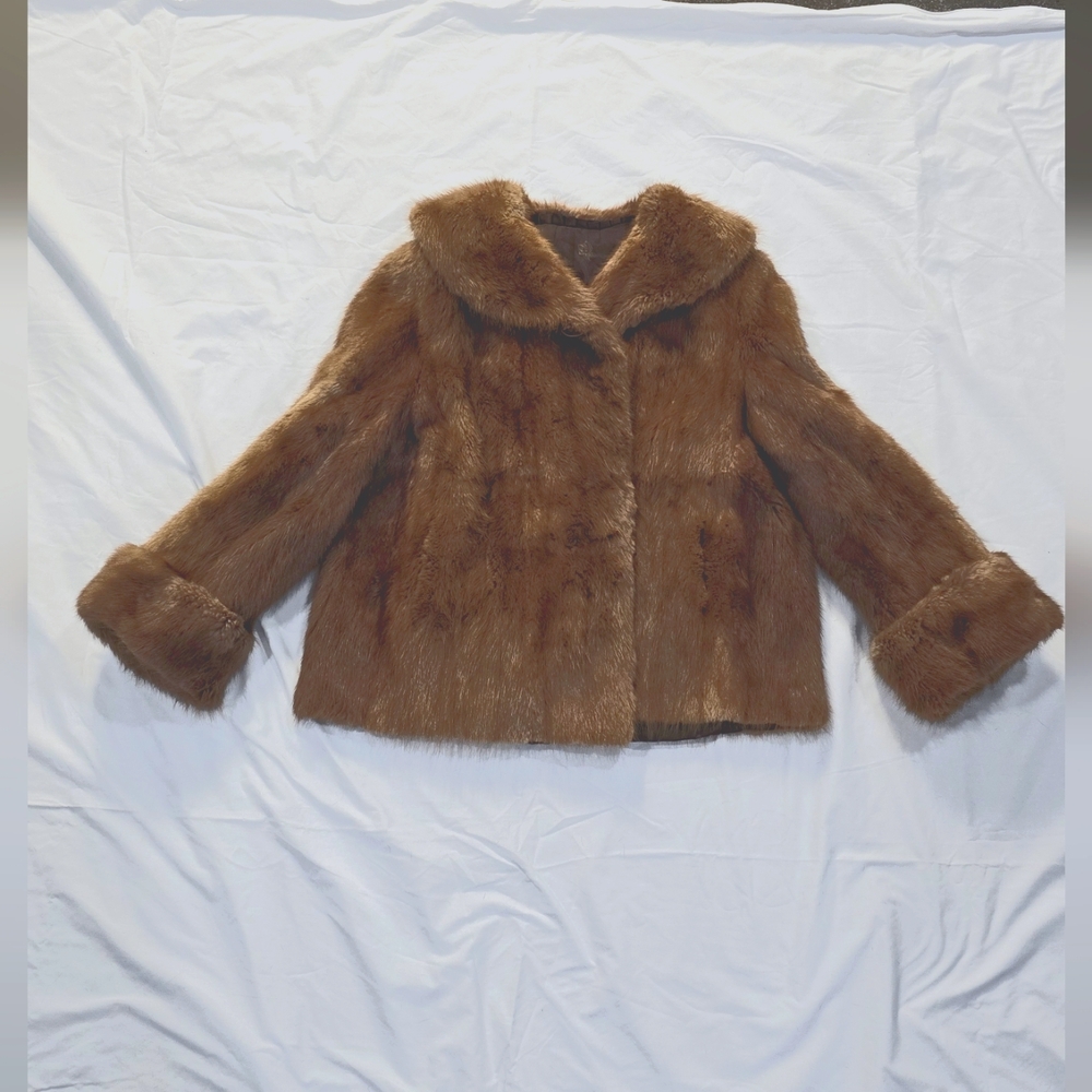 #19 Ladies Sandy Brown Mink Jacket
